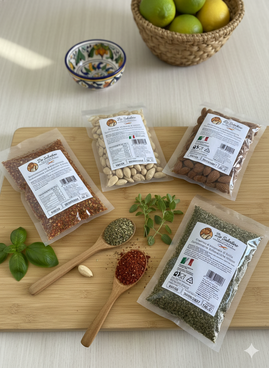 Kräuter und Mandeln