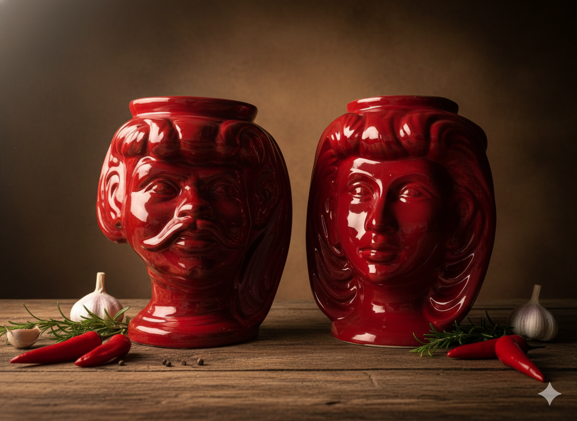 Handgefertigte Keramik aus Caltanissetta von Qalart